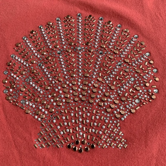 Cute Embellished Coral Bay T-shirt (XLP) - Picture 3 of 4